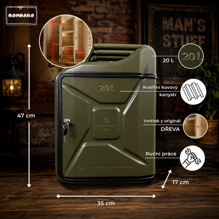 Zelený Kanystr bar (Třetinkový model) - Obrázek 3